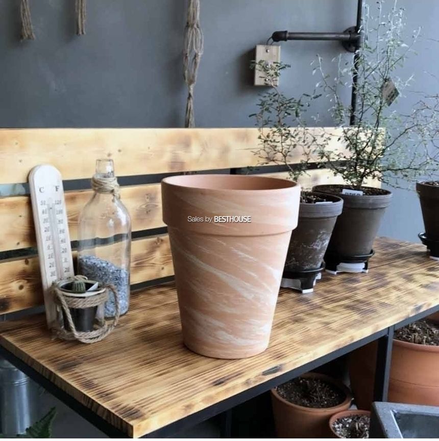 독일산 마블링 긴기본형 중 21x25cm 토분/토분/마블링토분/장식화분/디자인화분/실내화분/식물화분/화분/인