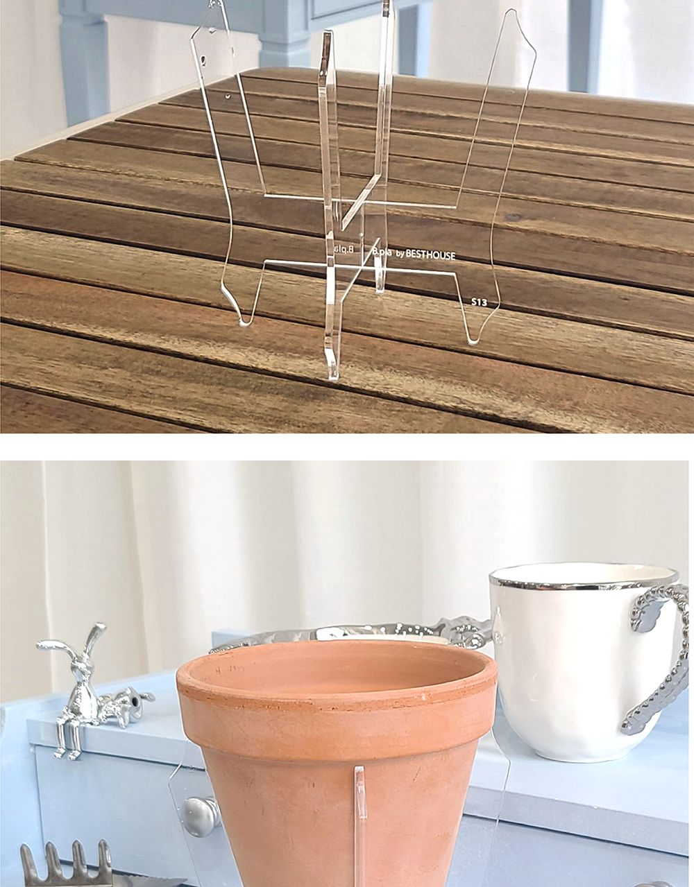 베하몰 퍼펙트핏 클리어 화분 스텐드 S11/화분받침/화분받침스탠드/투명화분받침/플라스틱화분받침/인테리