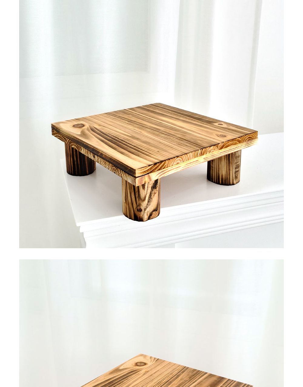 원목 화분 받침대 우드스텐드 28x28x10cm 정사각