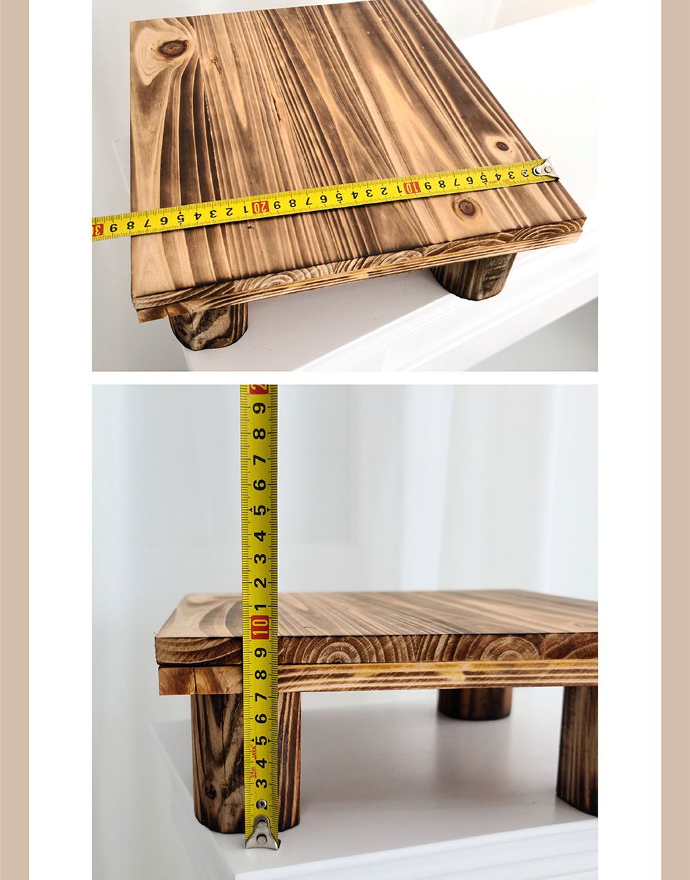 원목 화분 받침대 우드스텐드 28x28x10cm 정사각