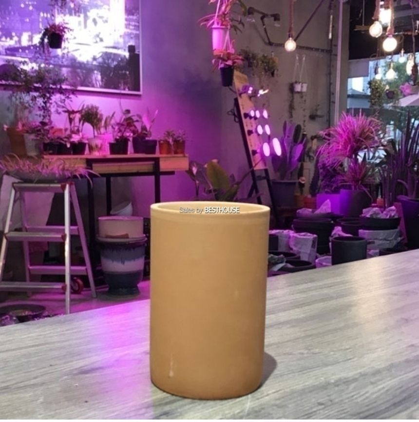 황토빛 원형 필통 9x14cm 토분/토분/원형토분/원형필통/장식화분/디자인화분/실내화분/식물화분/화분/인테