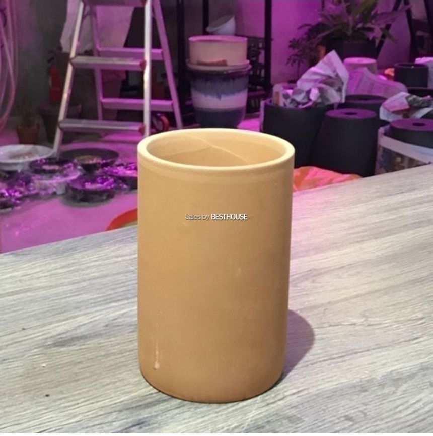 황토빛 원형 필통 9x14cm 토분/토분/원형토분/원형필통/장식화분/디자인화분/실내화분/식물화분/화분/인테