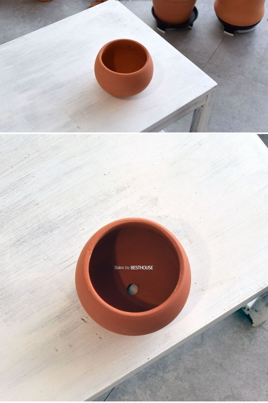 황토빛 앵두 13x9cm 토분 갈색/토분/앵두토분/장식화분/디자인화분/실내화분/식물화분/화분/인테리어화분/