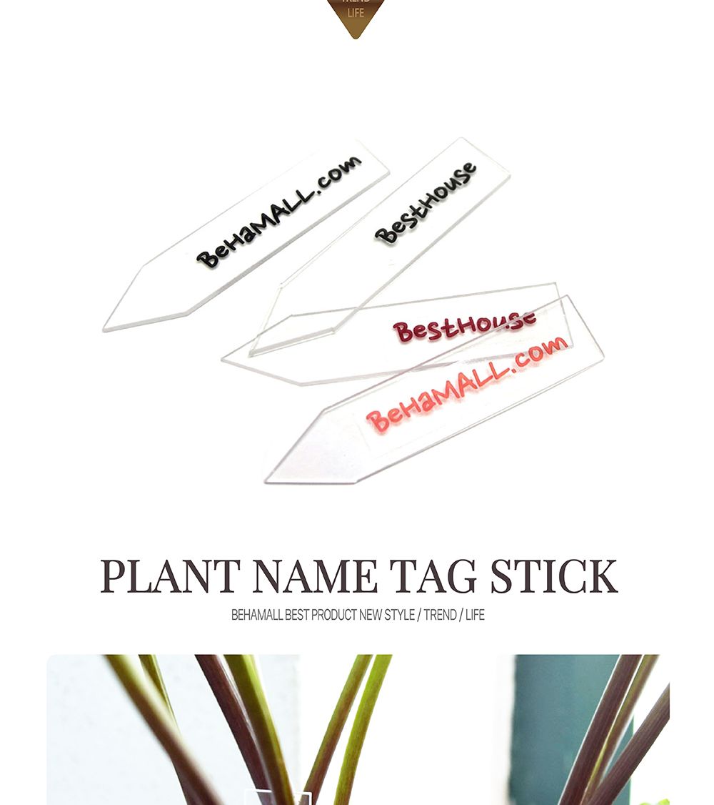더플라워포터리 투명 이름표 스틱 9x2cm 20p/식물이름표/식물네임텍/식물네임택/네임택스틱/네임텍스틱/이