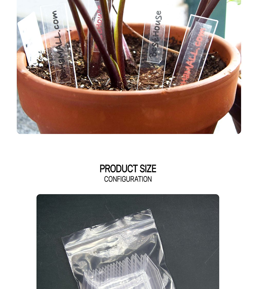더플라워포터리 투명 이름표 스틱 9x2cm 20p/식물이름표/식물네임텍/식물네임택/네임택스틱/네임텍스틱/이