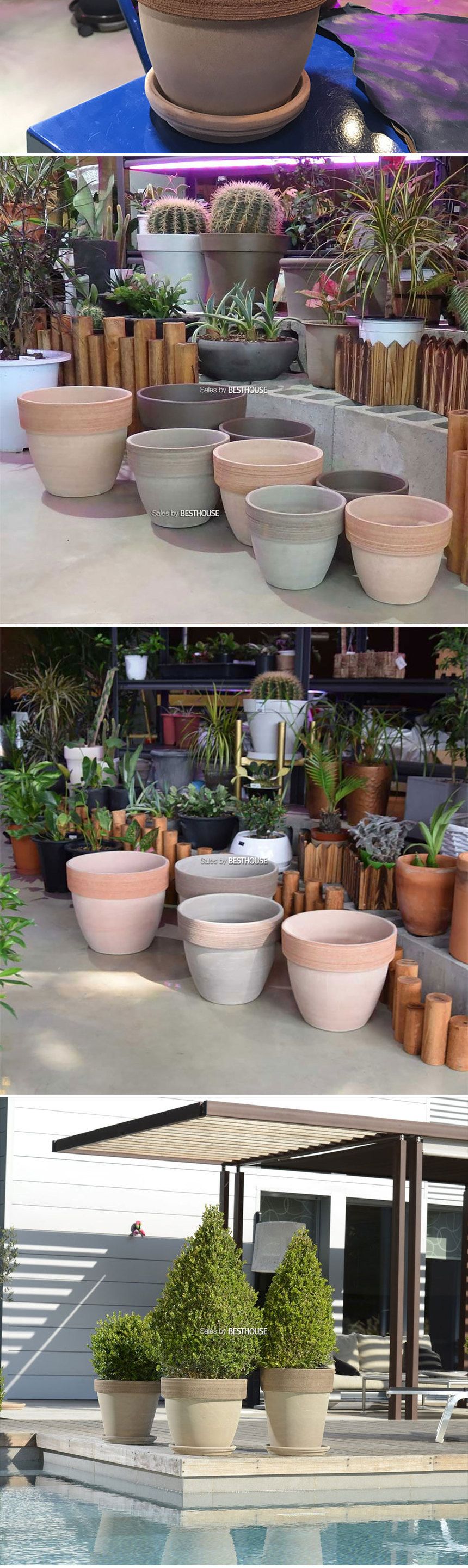베하몰 바소 팔라디오 40x34cm 브라운/화분/토분/예쁜토분/빈티지토분/원예용품/정원용품/분갈이화분/분갈