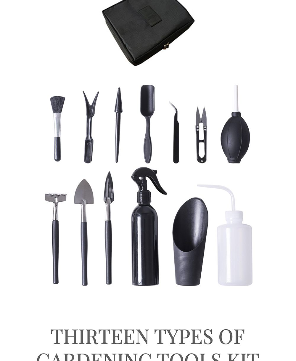 다육이 관리 원예도구 13종 킷트 + 보관가방(블랙)/원예도구/원예공구/조경도구/조경공구/원예키트/조경키