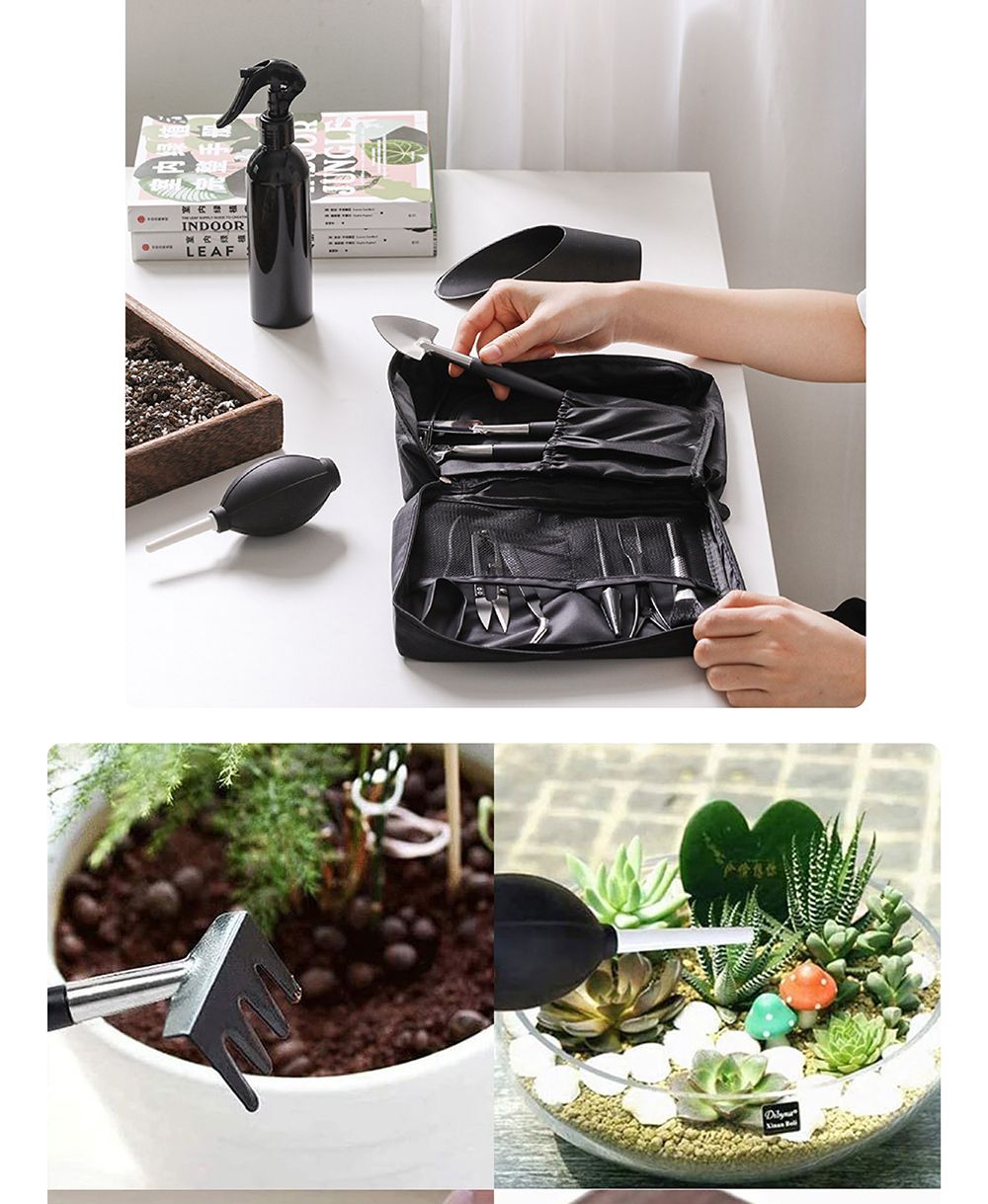 다육이 관리 원예도구 13종 킷트 + 보관가방(블랙)/원예도구/원예공구/조경도구/조경공구/원예키트/조경키