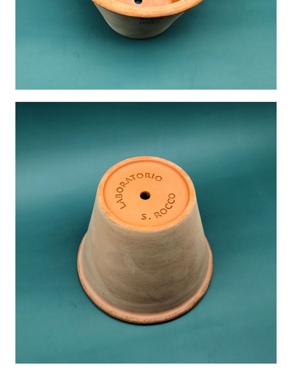 이탈리아 LS Rocco 수제 토분 콘 20x16cm/빈티지화분/토기화분/인테리어화분/토분/사무실화분/분재화분/소