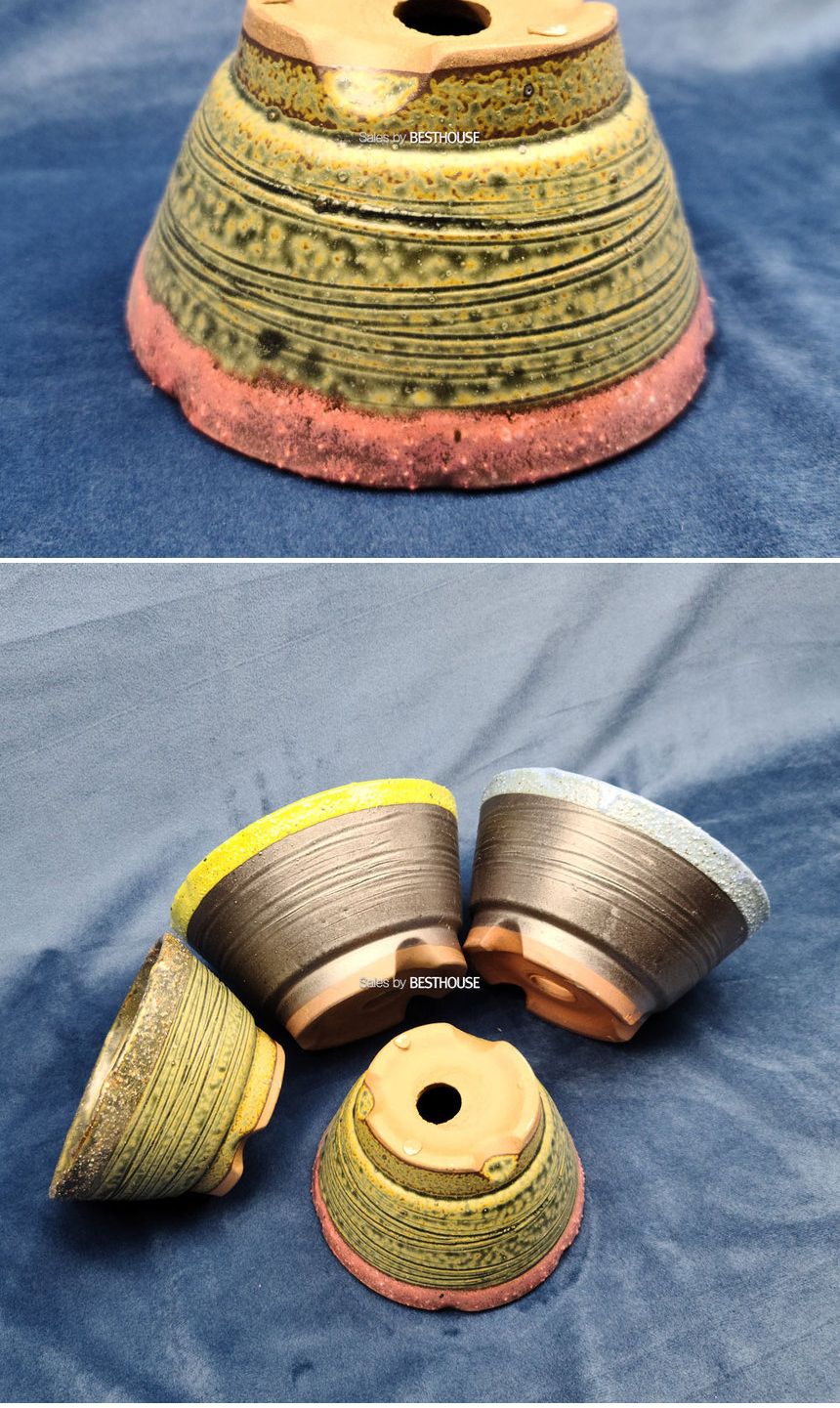 민자테두리 분재형 다육이 화분 랜덤컬러 D13(소)/화분/토분/예쁜토분/빈티지토분/원예용품/정원용품/분갈