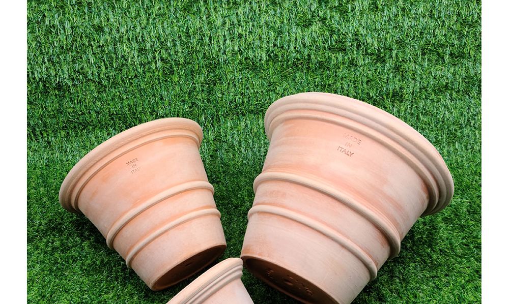 이탈리아 LS Rocco 수제 토분 더블링 15x12cm/빈티지화분/토기화분/인테리어화분/토분/사무실화분/분재화분