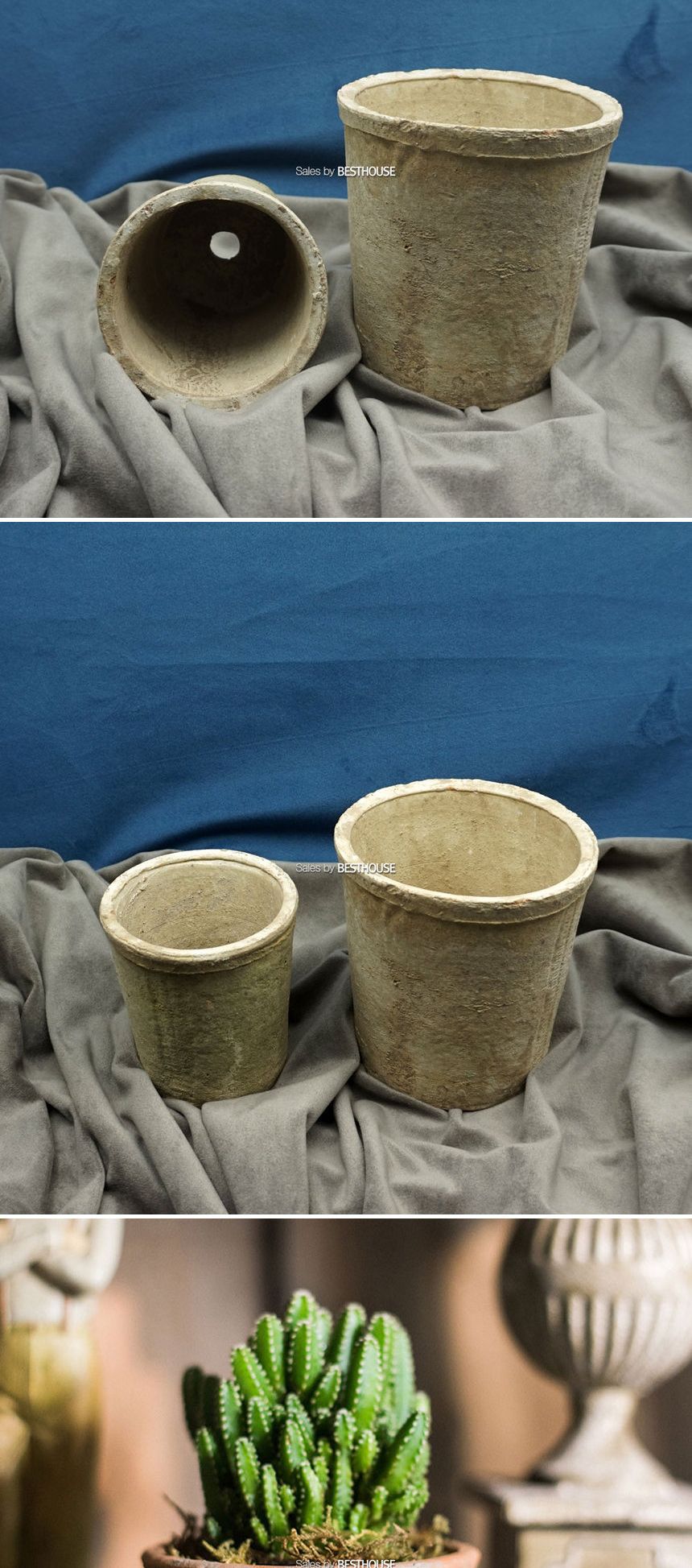 2개셋트 빈티지 세라믹 화분 표준형 D10 D13/화분/흙화분/토분/예쁜화분/디자인화분/인테리어화분/인테리어