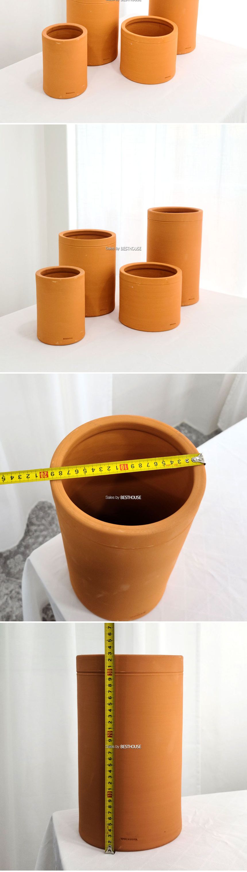 국산 수제 원통형 20x33cm 황토 토분/화분/깔끔한화분/심플화분/화분인테리어/화분선물/빈티지화분/식물화