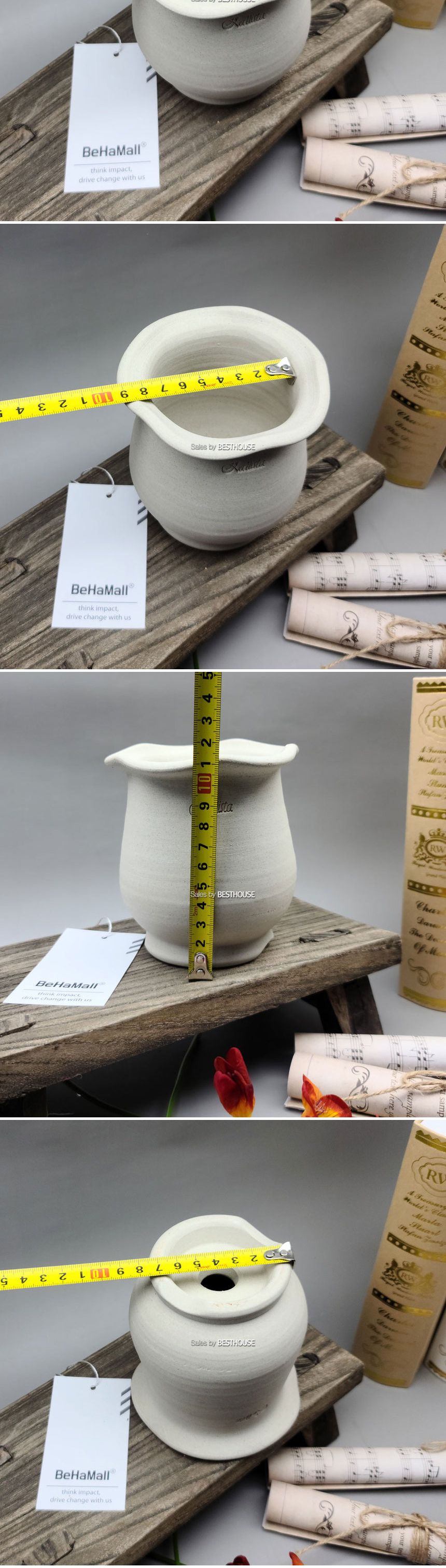 베하몰 수제토분 칼리스타 K04 웨이브자 10x11cm/빈티지화분/토분/빈티지토분/토기화분/인테리어화분/반려