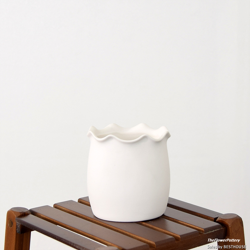 더플라워포터리 고강도 퓨어화이트 토분 표준형 8x8cm/화분/꽃화분/식물화분/플라워화분/꽃집화분/분배화분