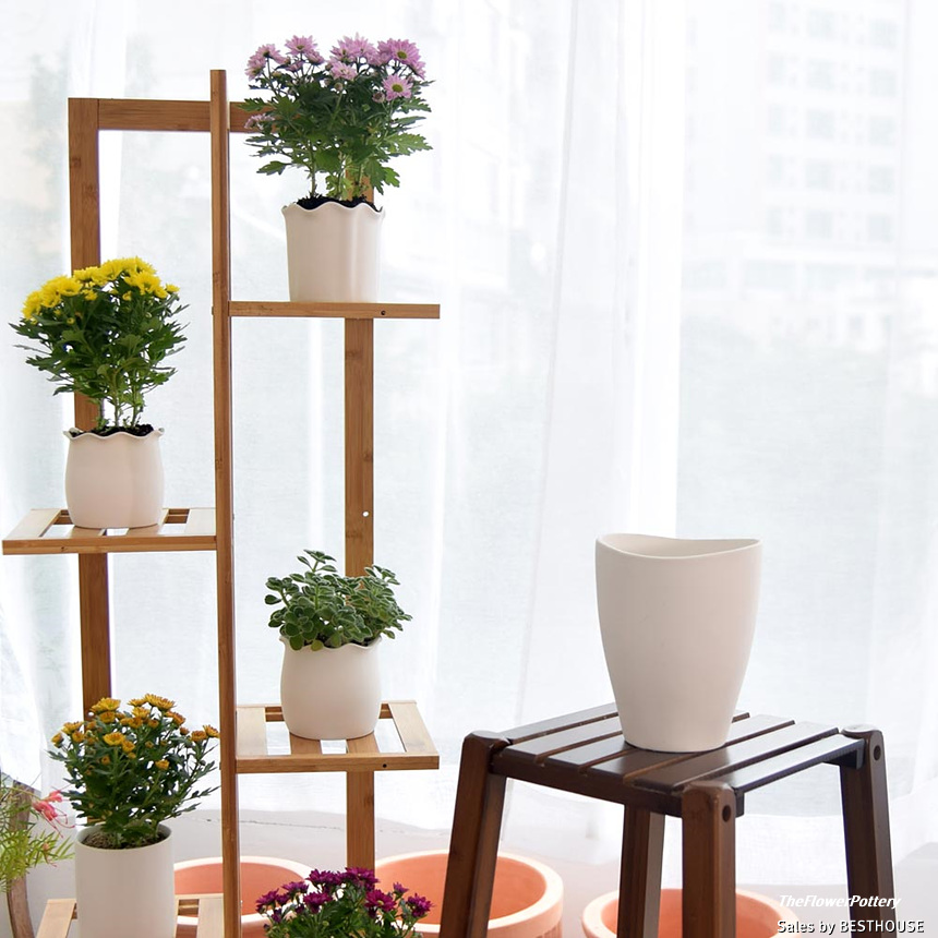 더플라워포터리 고강도 퓨어화이트 토분 표준형 8x8cm/화분/꽃화분/식물화분/플라워화분/꽃집화분/분배화분