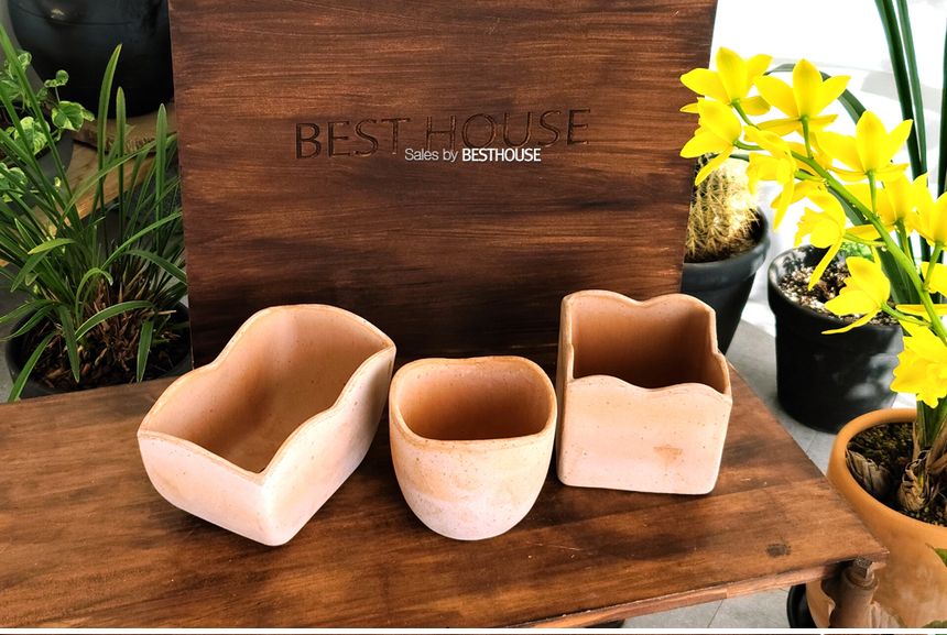 이탈리아 명품 수제토분웨이브 D13 정사각/화분/깔끔한화분/심플화분/화분인테리어/화분선물/빈티지화분/식