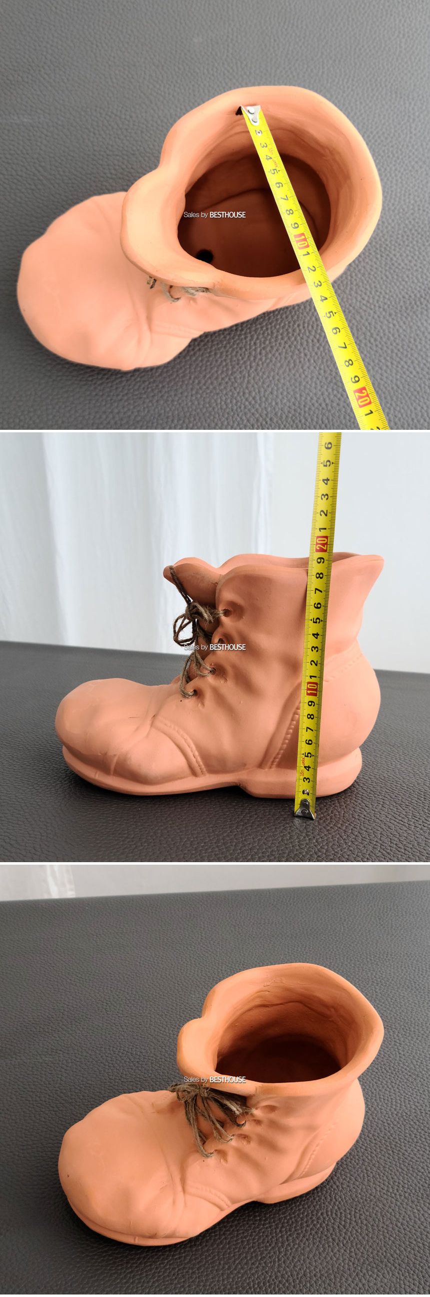 인테리어 신발 토분 화분 워커 부츠 소 12x19cm/화분/토분/빈티지화분/빈티지토분/식물화분/꽃화분/모정화