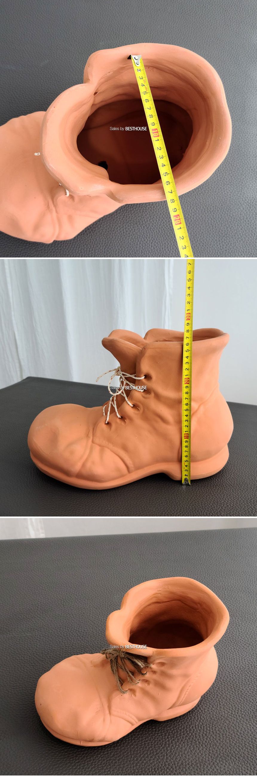 인테리어 신발 토분 화분 워커 부츠 대 17x26cm/화분/토분/빈티지화분/빈티지토분/식물화분/꽃화분/모정화