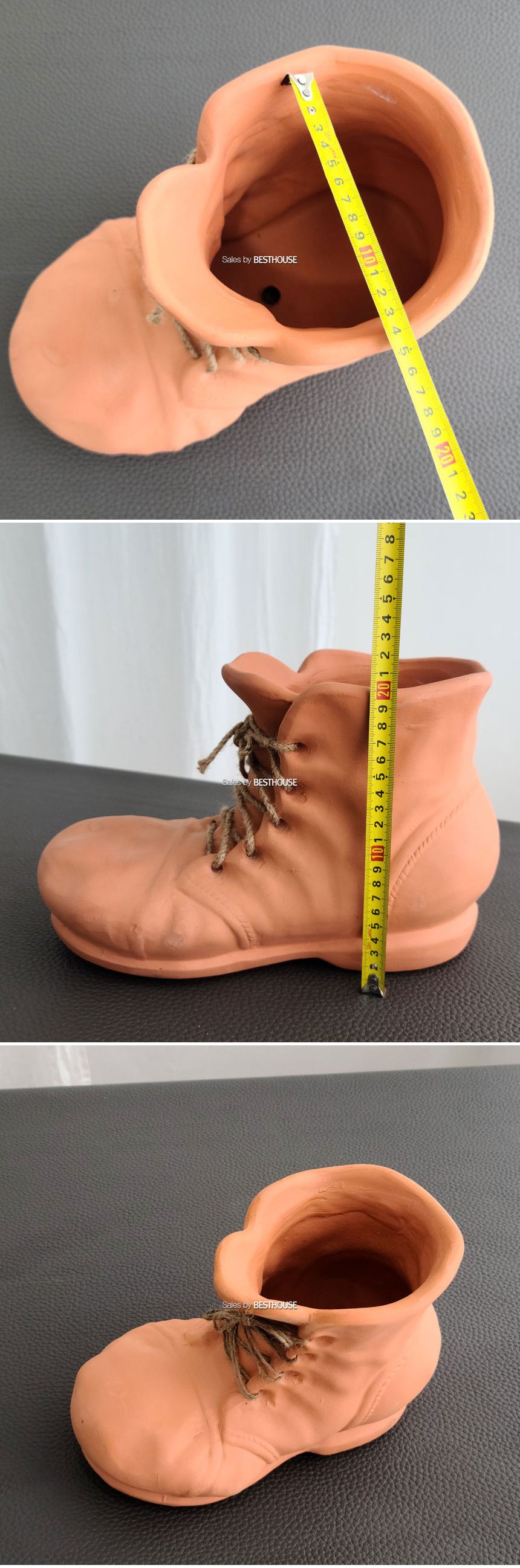 인테리어 신발 토분 화분 워커 부츠 중 14x21cm/화분/토분/빈티지화분/빈티지토분/식물화분/꽃화분/모정화