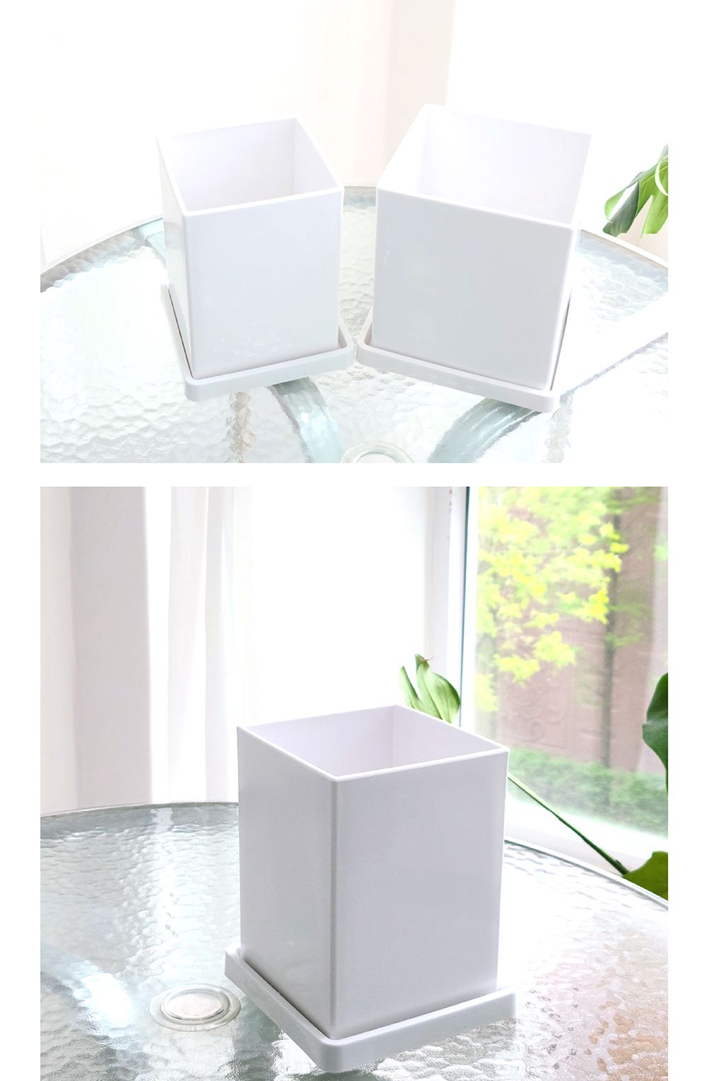 베하몰 고강도 플라스틱 긴사각 화분 17x17x20cm/화분/가벼운화분/플라스틱화분/꽃화분/식물화분/플라워화