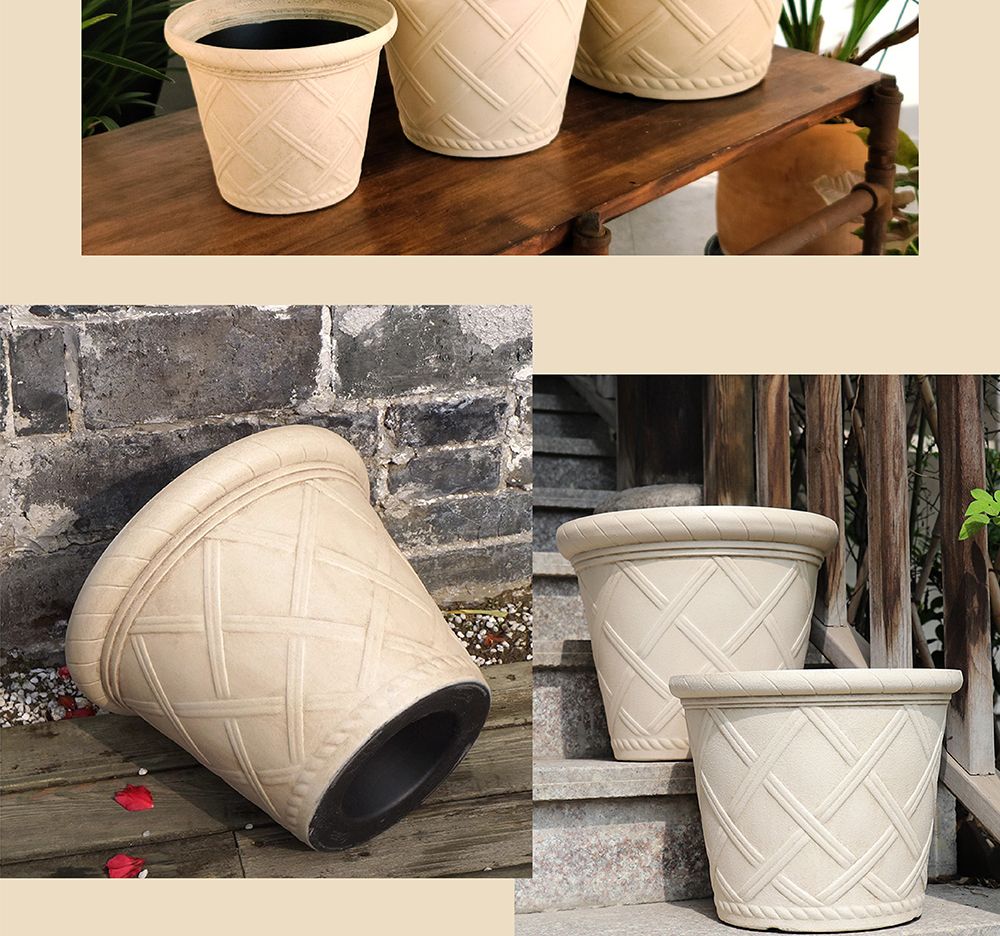 유러피언 고강도 플라스틱 화분 노르딕체크 D17/화분/가벼운화분/플라스틱화분/꽃화분/식물화분/플라워화분