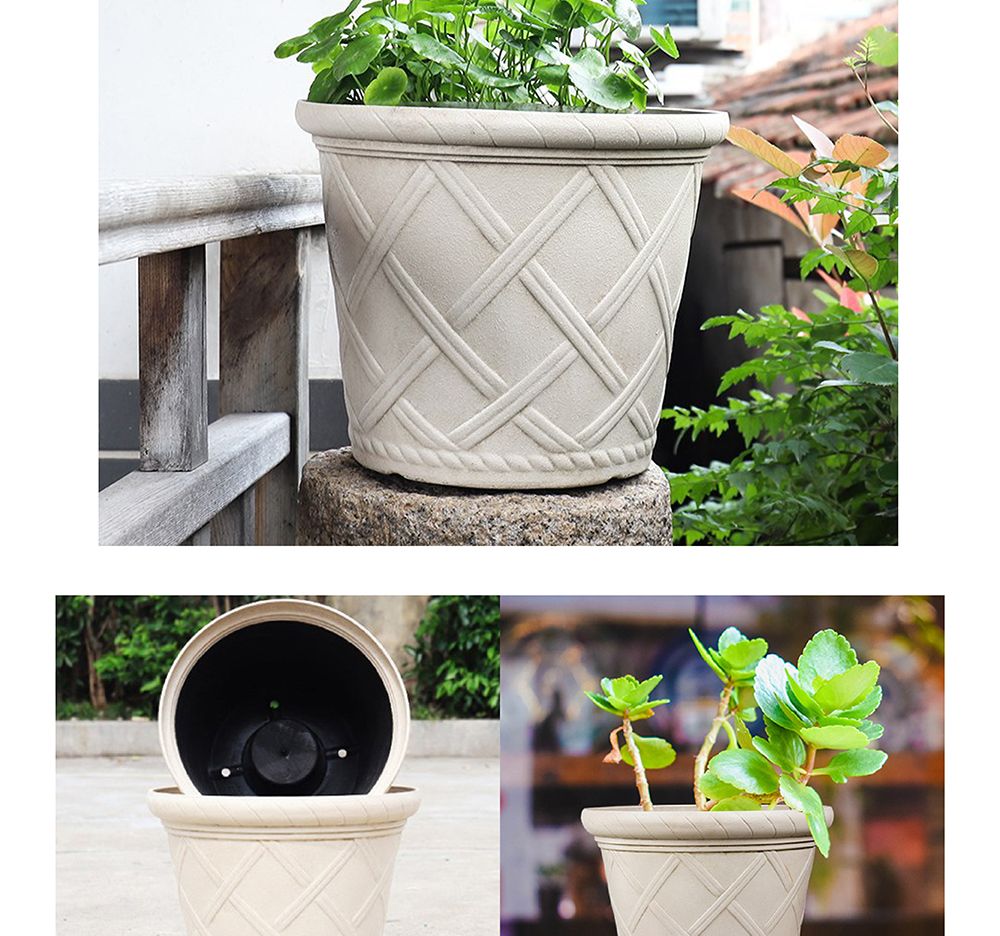 유러피언 고강도 플라스틱 화분 노르딕체크 D17/화분/가벼운화분/플라스틱화분/꽃화분/식물화분/플라워화분