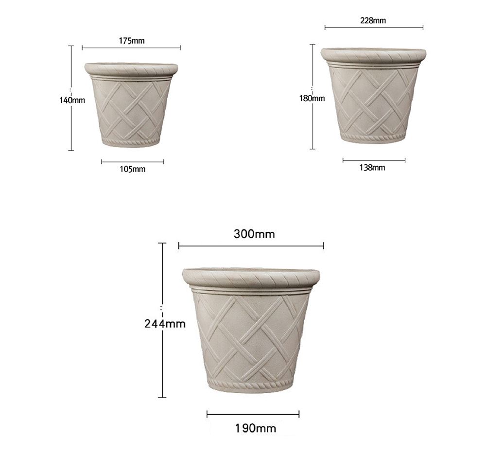 유러피언 고강도 플라스틱 화분 노르딕체크 D17/화분/가벼운화분/플라스틱화분/꽃화분/식물화분/플라워화분
