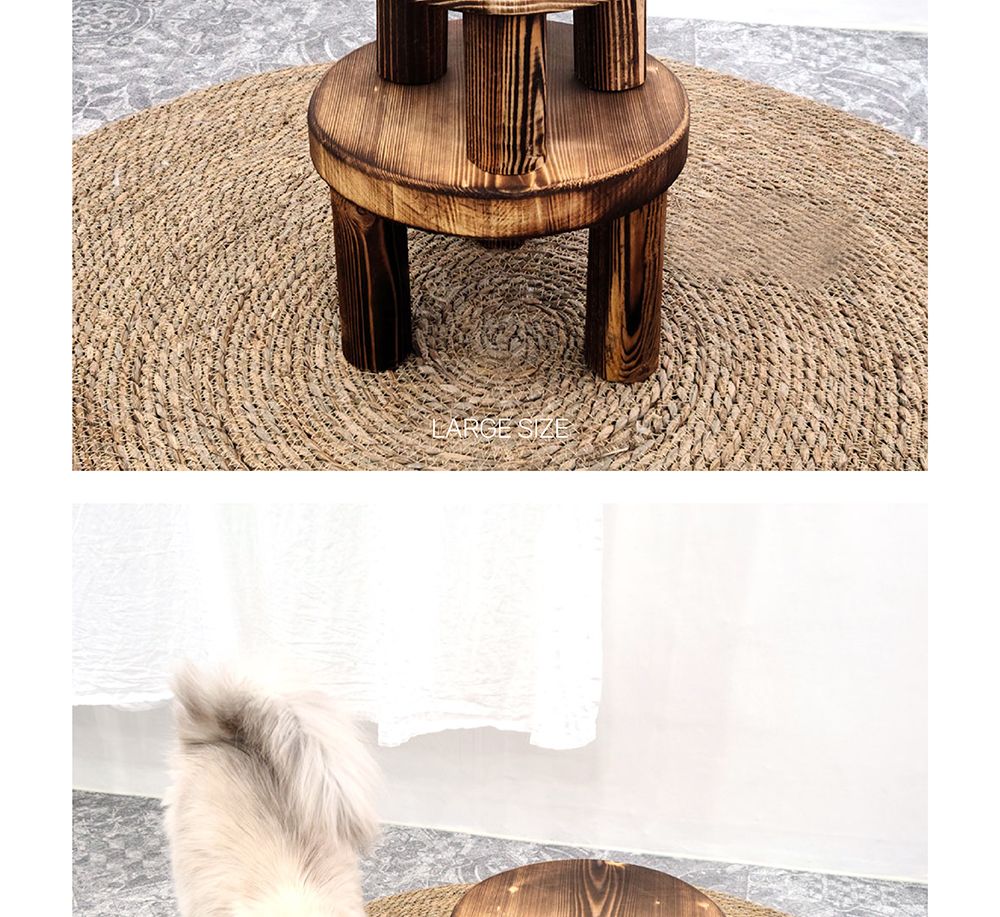 원목 화분 받침대 우드스텐드 소 22x15cm 원형/화분받침대/원목화분받침대/인테리어화분받침대/우드스탠드/