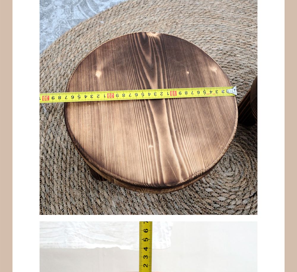 원목 화분 받침대 우드스텐드 소 22x15cm 원형/화분받침대/원목화분받침대/인테리어화분받침대/우드스탠드/