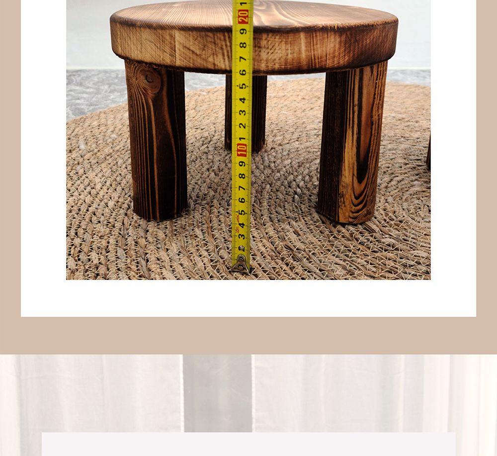 원목 화분 받침대 우드스텐드 소 22x15cm 원형/화분받침대/원목화분받침대/인테리어화분받침대/우드스탠드/