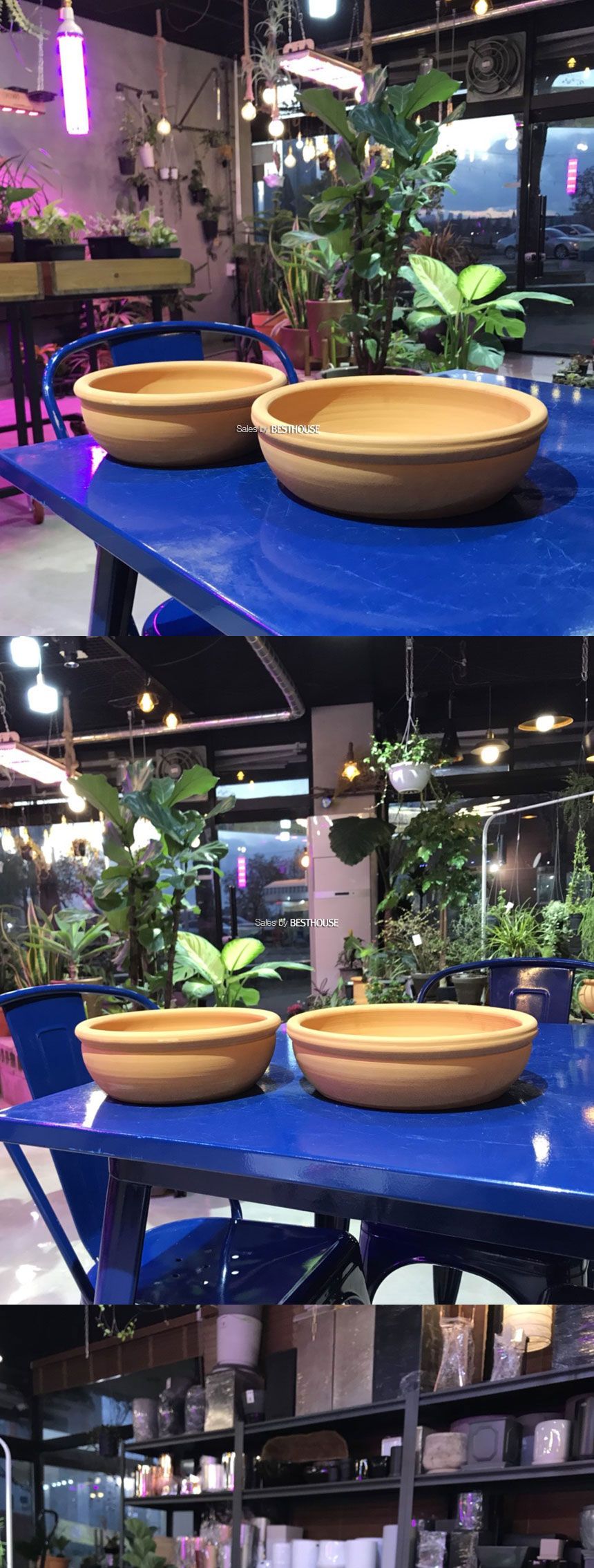 국산 수제 황토빛 라운드 분재형 토분 26x9cm/흙화분/앤틱화분/엔틱화분/수제토분/분재화분/분재용화분/분