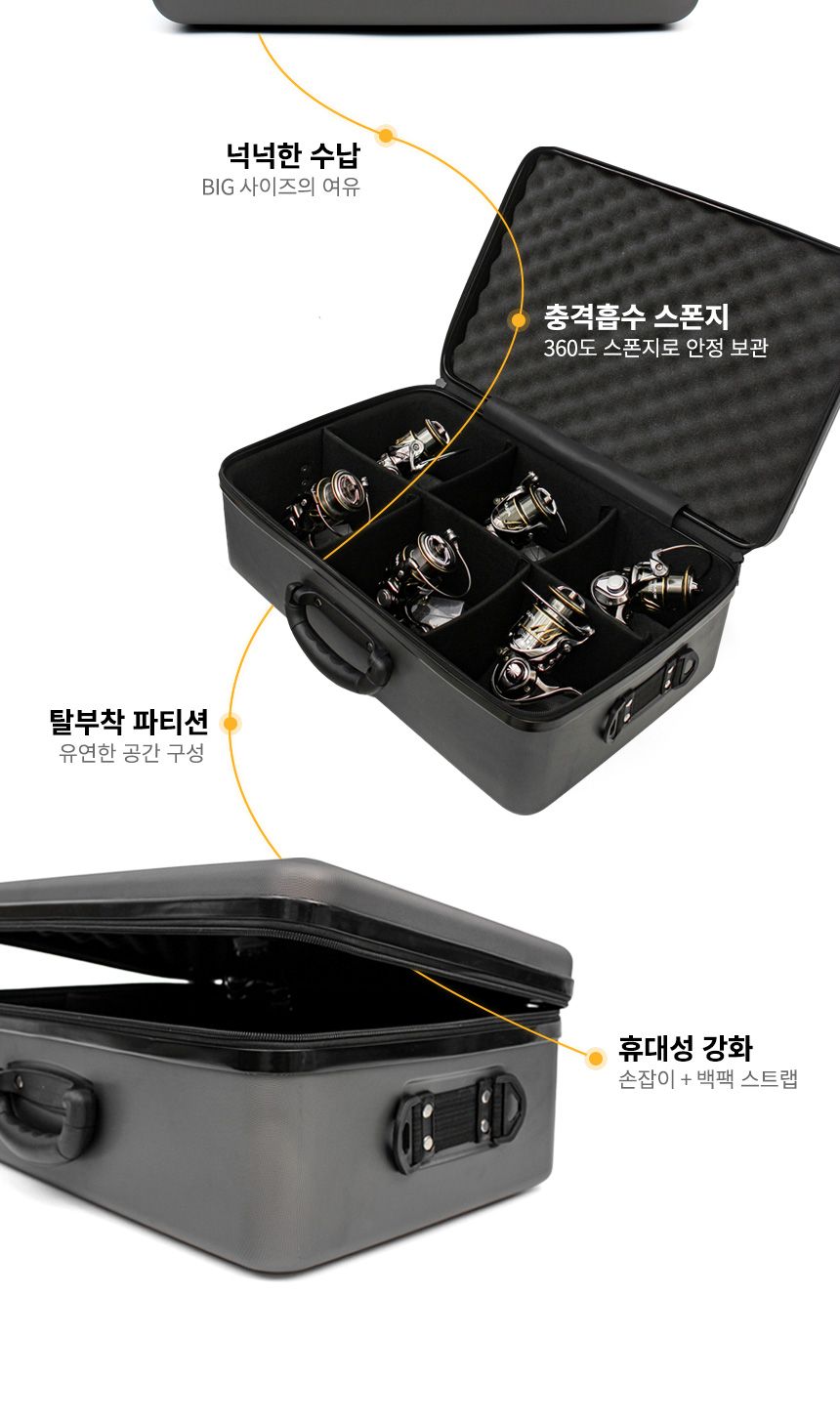싸파 STB-HRC01 더블킬 하드 릴케이스 릴케이스 릴보관함 릴보관케이스 릴가방 하드릴가방 하드릴케이스