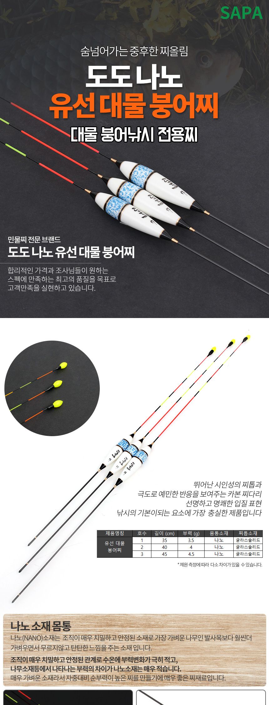 도도 나노 유선 대물 붕어찌 40cm 4g 민물 낚시찌 찌 낚시찌 민물찌 낚시용찌 민물낚시 낚시용품 낚시용찌 낚시악세사리 낚시보조도구 야간낚시찌 야간낚시 밤낚시
