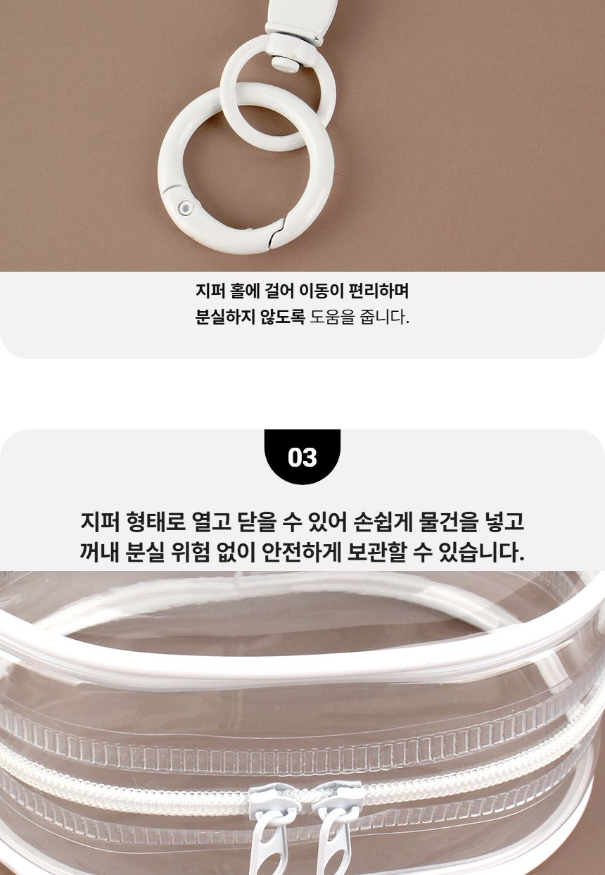 인형 파우치 미니 투명 PVC 파우치백 원형 파우치백 가방장식품 방수파우치 보관케이스 보관파우치 소품보관