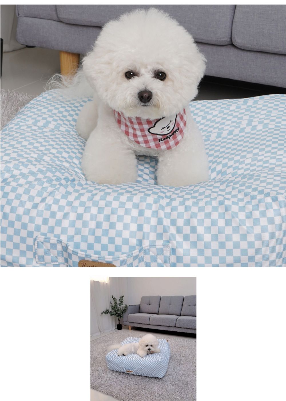 두부쿠션 파스텔블루/강아지방석/애견방석/반려견방석/강아지침대/강아지쿠션/애견침대/반려견침대/애견방