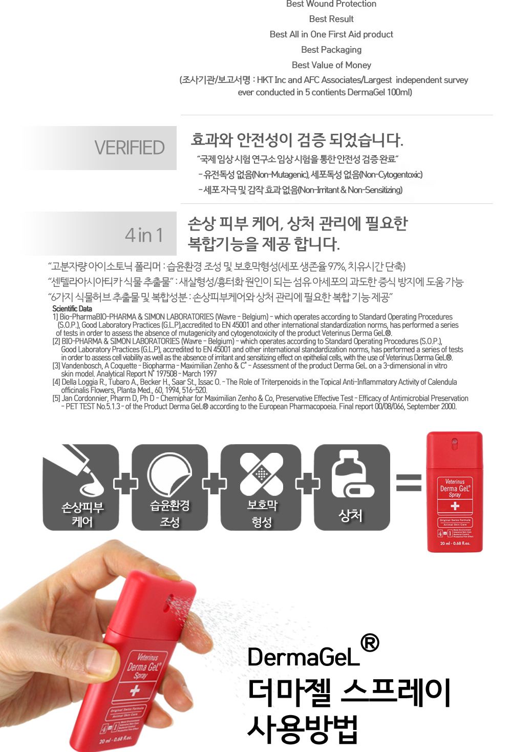 더마젤 스프레이20ml(상처 스킨케어치료제)/더마젤/애완더마젤/동물더마젤/반려더마젤/펫더마젤/분사더마젤