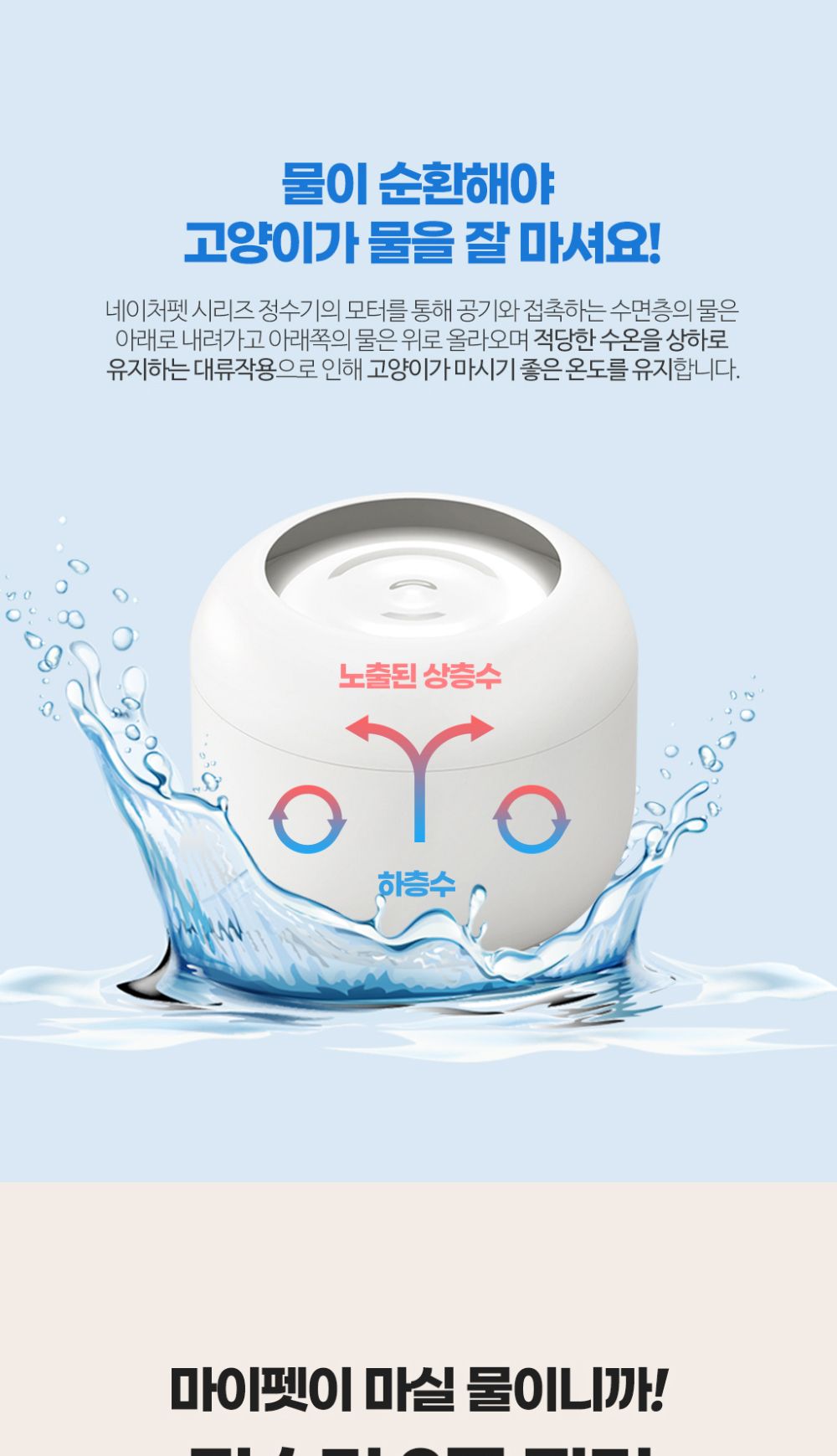 네이처펫 고양이 정수기(민트)/급수기/애견급수기/강아지급수기/고양이급수기/캣급수기/반려동물급수기/강