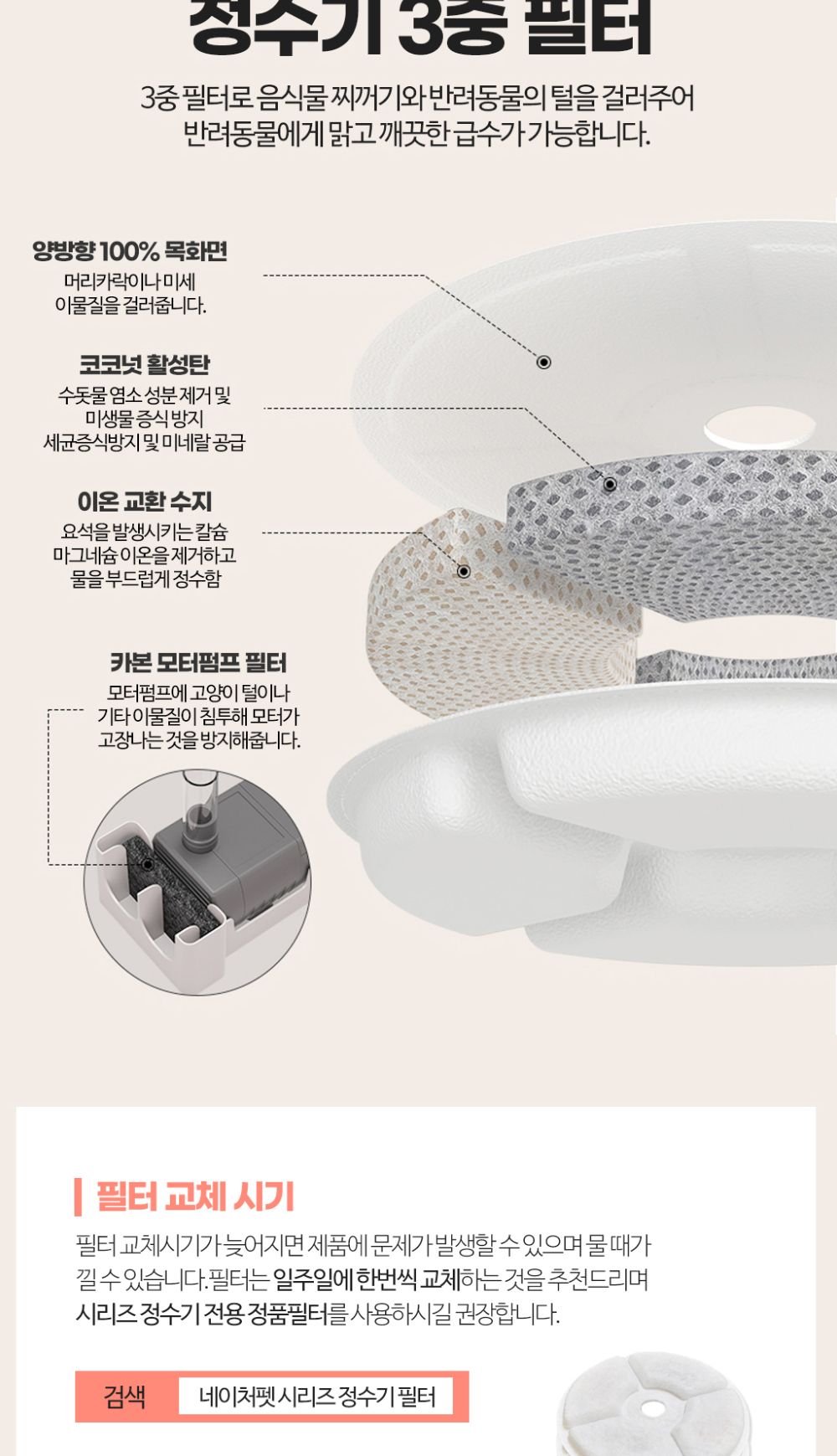 네이처펫 고양이 정수기(민트)/급수기/애견급수기/강아지급수기/고양이급수기/캣급수기/반려동물급수기/강