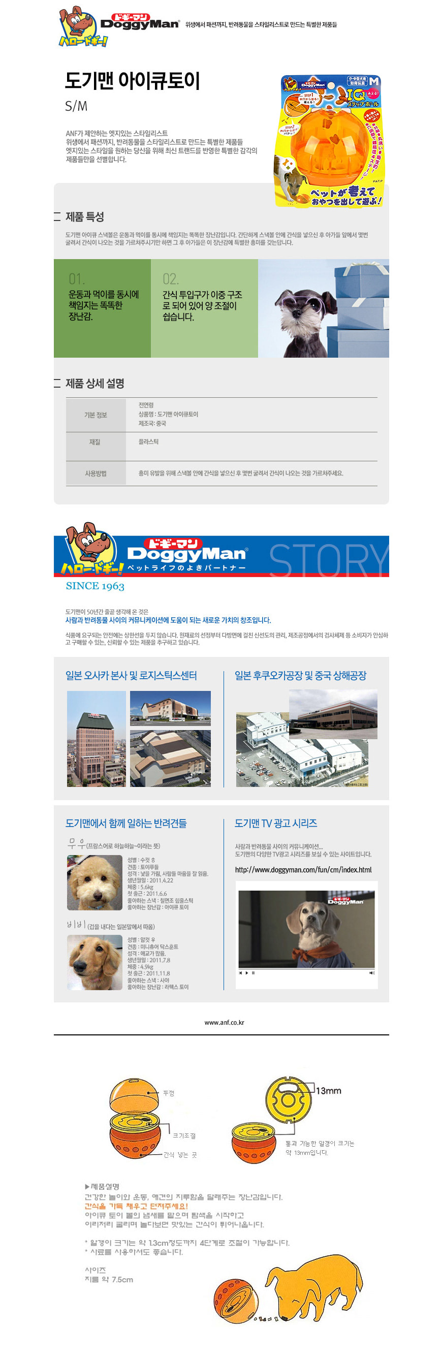도기맨 아이큐 스낵볼 장난감M/강아지장난감/애견장난감/애완견장난감/반려견장난감/애완동물장난감/반려동