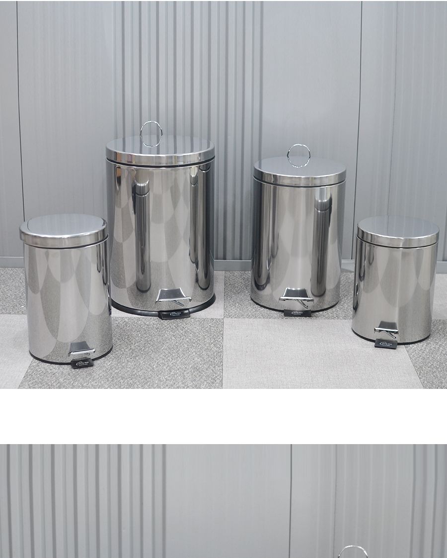 스텐 페달 휴지통 7L 휴지통 쓰레기통 원형휴지통 회사휴지통 업소용휴지통 다용도휴지통 사무실휴지통 화장실휴지통 사무실쓰레기통 식당휴지통 페달쓰레기통 방쓰레기통
