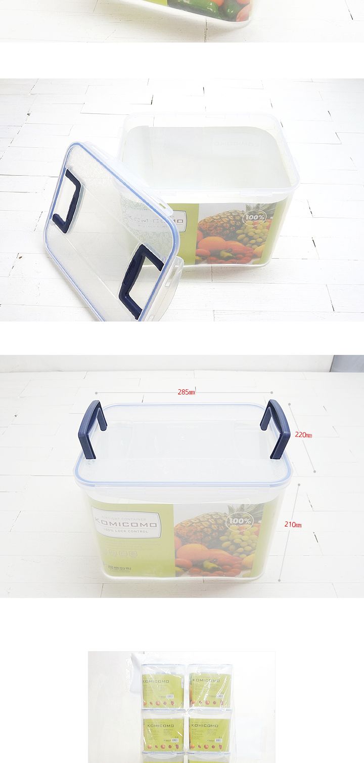 코미코모 밀폐용기 10L 밀폐용기 플라스틱밀폐용기 반찬통 반찬용기 음식보관 반찬보관 식재료보관 김치보관통 김장통 야채통