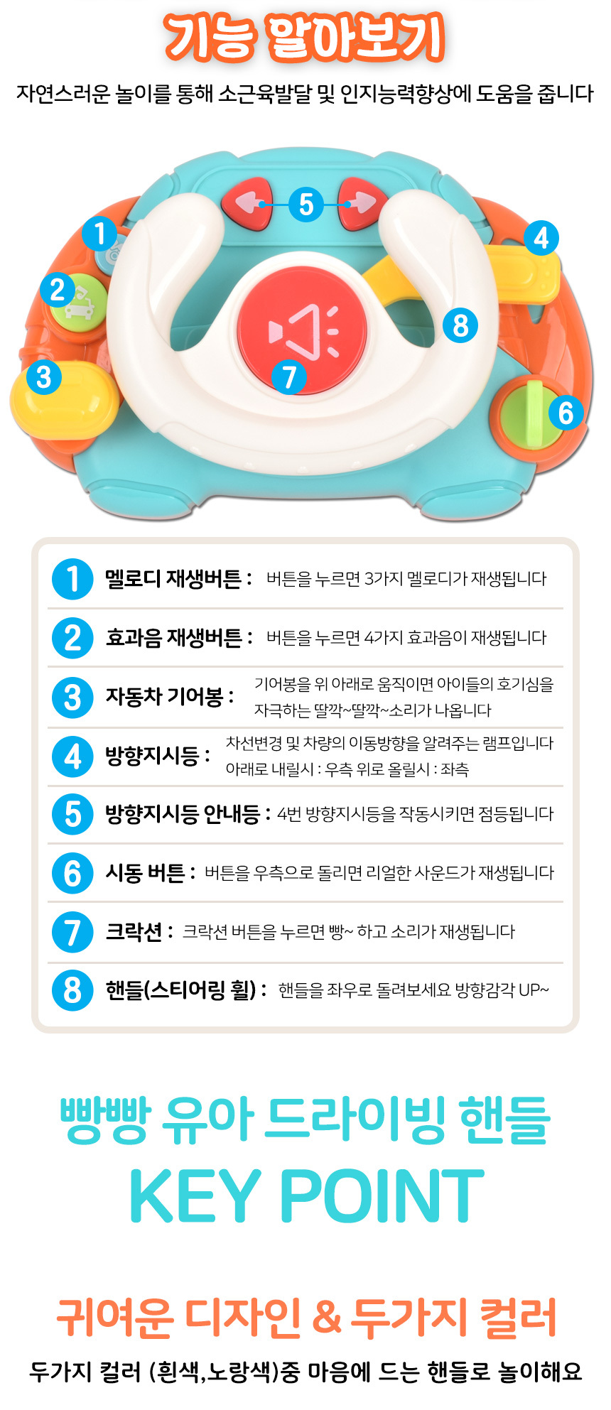 오즈토이 아동용 빵빵 드라이빙 핸들 멜로디 장난감 흰색 503-17 white 18개월 장난감 멜로디 아기장난감 유아장난감 촉각놀이장난감 아기완구 유아용품 감각발달완구 멜로디장난감 유아용완구 지능개발장난감 멜로디놀이 멜로디완구 소리나는장난감 유아지능개발 어린이악기 유아용악기 음악놀이 어린이장난감