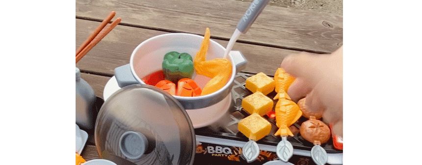 오즈토이 해피쿡 바베큐 파티 소꿉놀이 화이트 5720 white 주방 모형 소품 수증기 불빛 효과 바베큐모형 바베큐장난감 주방놀이장난감 주방놀이 소꿉놀이 키친놀이 역할놀이장난감 소꿉놀이장난감 캠핑놀이