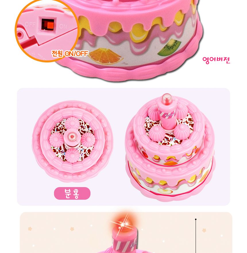 미니 생일케이크 (분홍) 3521-24P 영어노래 불빛 효과음 멜로디장난감 멜로디놀이 멜로디케이크 멜로디생일케이크 생일케이크 생일케이크장난감 케이크장난감 영어노래생일케이크 영어노래케이크 영어노래장난감