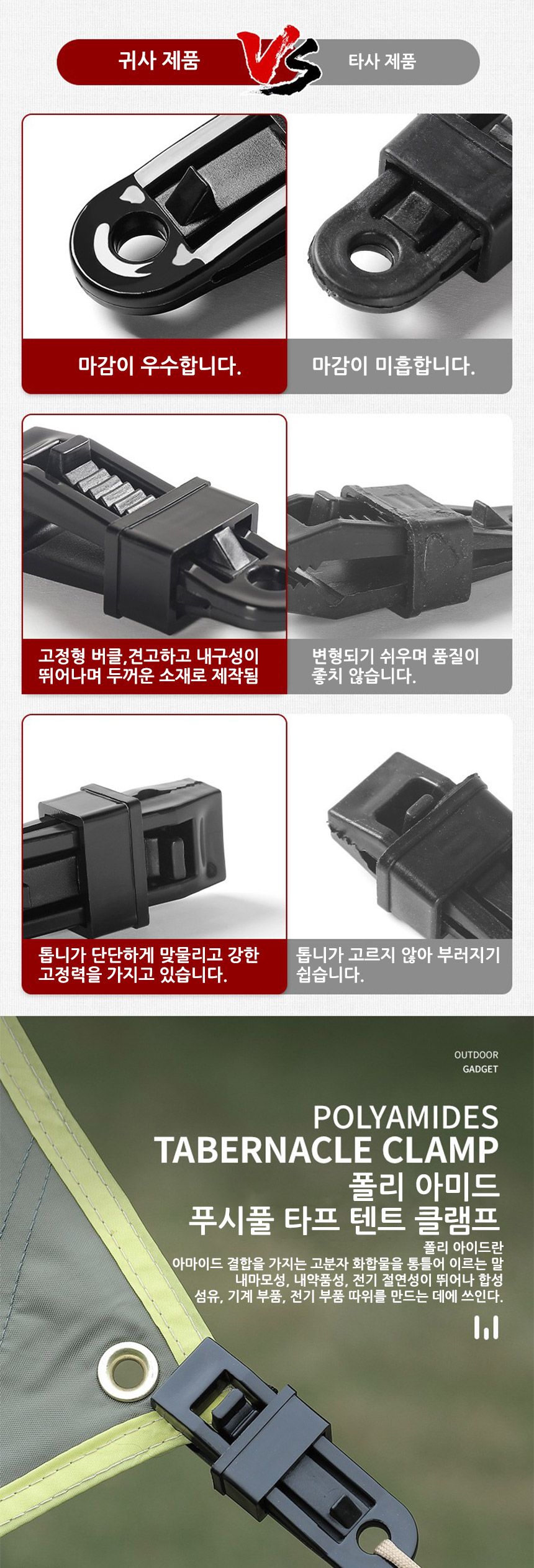 a133 폴리아미드 푸시풀 타프 텐트 클램프 대형 폴리아미드텐트클램프 폴리아미드클램프 폴리아미드타프클램프 캠핑텐트클램프 캠핑타프클램프 캠핑용텐트클램프 캠핑용타프클램프 텐트클램프 타프클램프 클램프