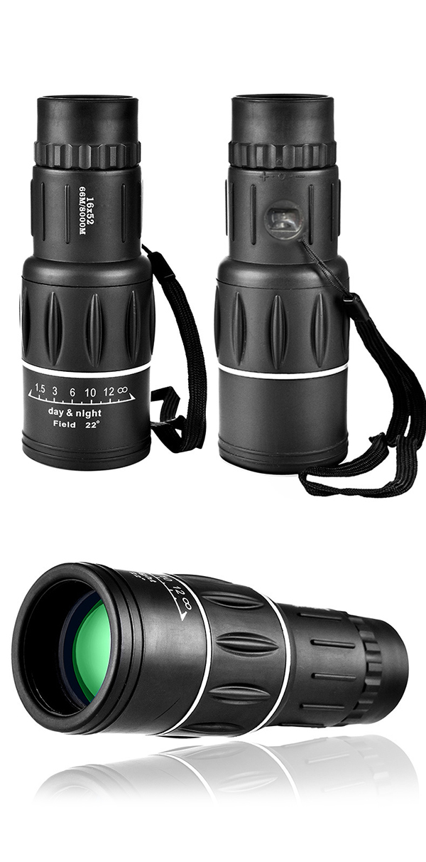 휴대용 가성비 단망경 망원경 16X52 캠핑. 등산. 낚시. 경마 . 콘서트. 달/망원경/휴대용망원경/캠핑망원경