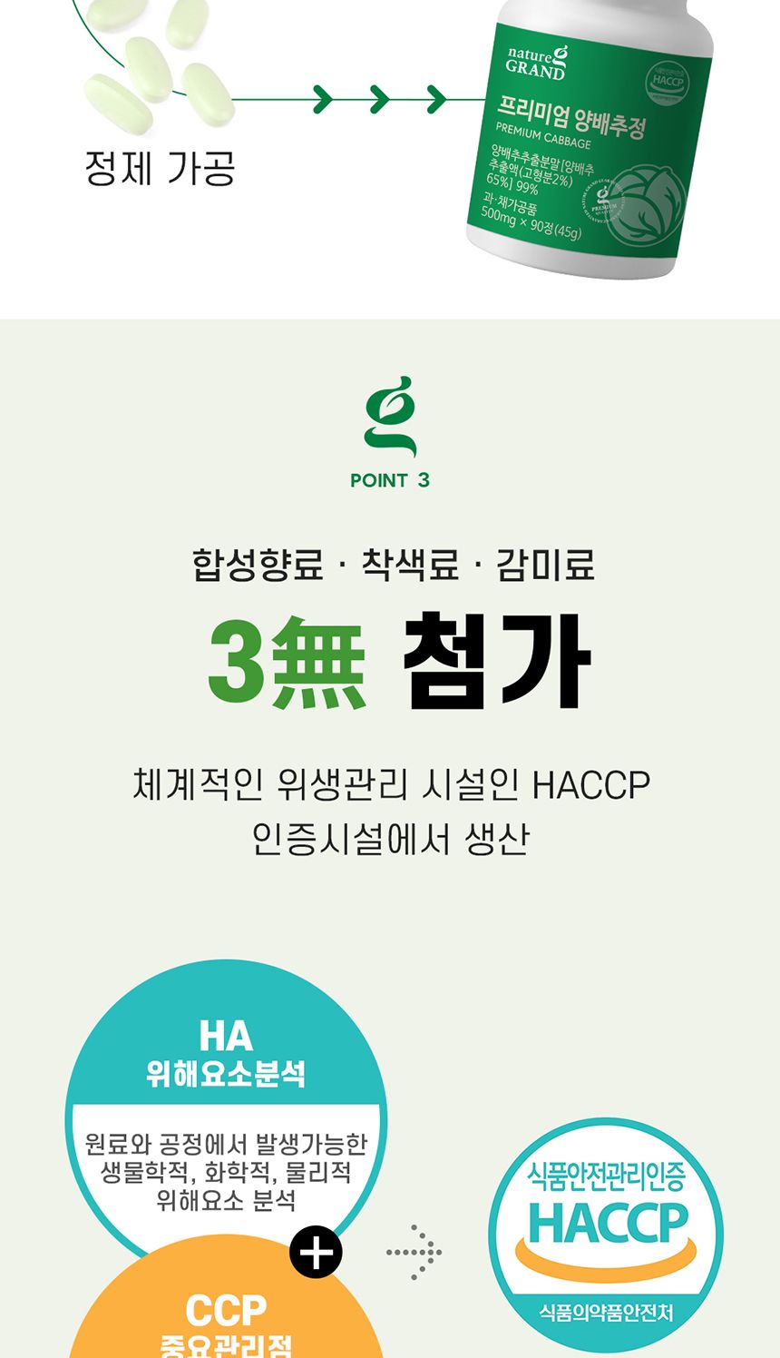 네이처그랜드 - 프리미엄 양배추정 500mg x 90정 양배추 양배추영양제 영양제 양배추정 양배추농축분말정 양배추농축분말영양제 정제양배추 영양보충제 영양보충 영양분보충제
