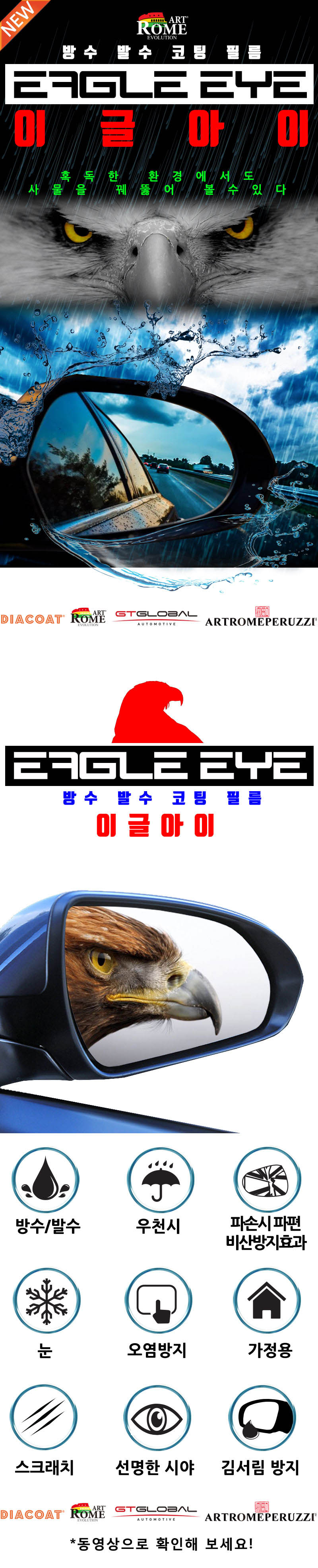 X이글아이발수코팅필름(1P-150X200사각) 사계절 30대여성 40대남성 20대남성 이색적인 발수코팅 방수필름지 햇빛차단 김서림방지 습기예방 방수코팅필름 방수발수코팅필름 시야확보 사이드미러필름 사이드미러발수코팅