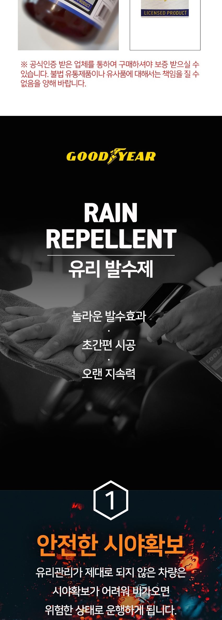 굳이어 유리 발수제 300ml 자동차유리발수코팅제 코팅제 유리보호제 자동차유리코팅제 발수코팅 유리발수코팅제 차량발수코팅제 자동차발수코팅제 발수코팅제 유리막코팅제